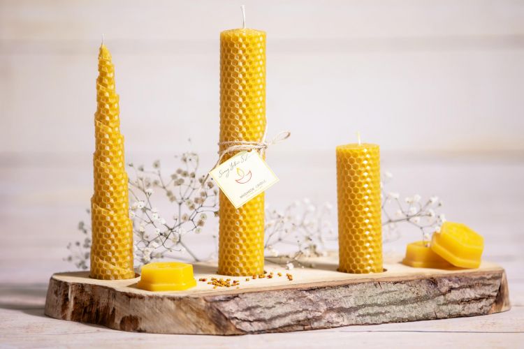 Sunny Yellow Handmade Candle 